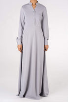 Gray Ultimate Modest Maxi Dress Kabayare