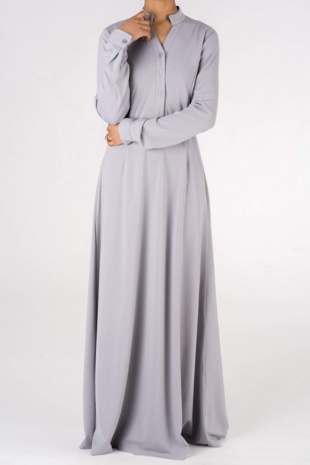 Gray Ultimate Modest Maxi Dress Kabayare