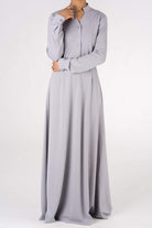 Gray Ultimate Modest Maxi Dress Kabayare