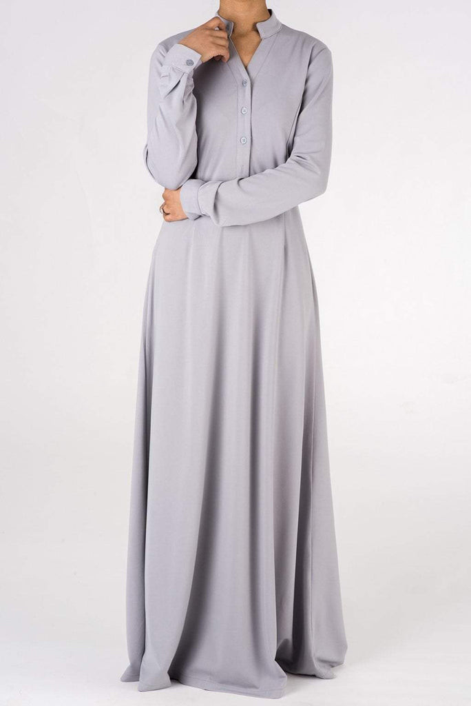 Gray Ultimate Modest Maxi Dress Kabayare