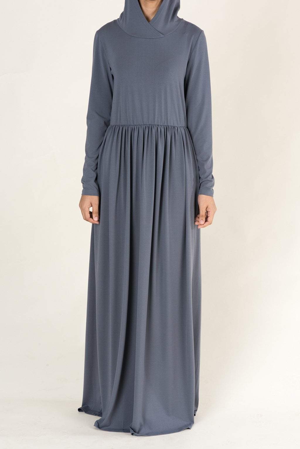 Gray Urban Hooded Maxi Dress Kabayare