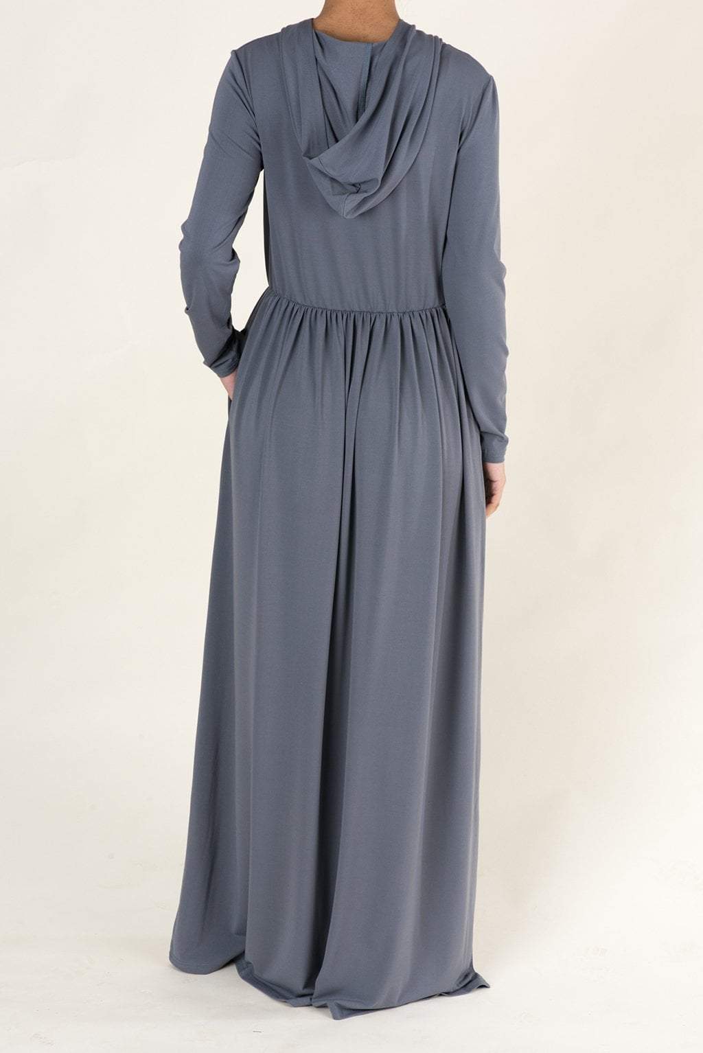 Gray Urban Hooded Maxi Dress Kabayare