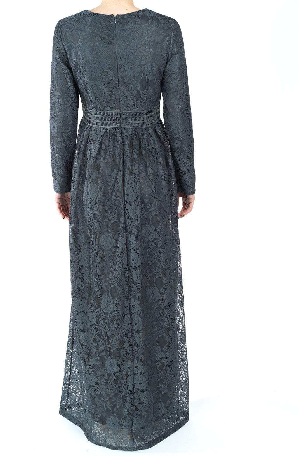 Gray Wanderlust Lace maxi dress Kabayare