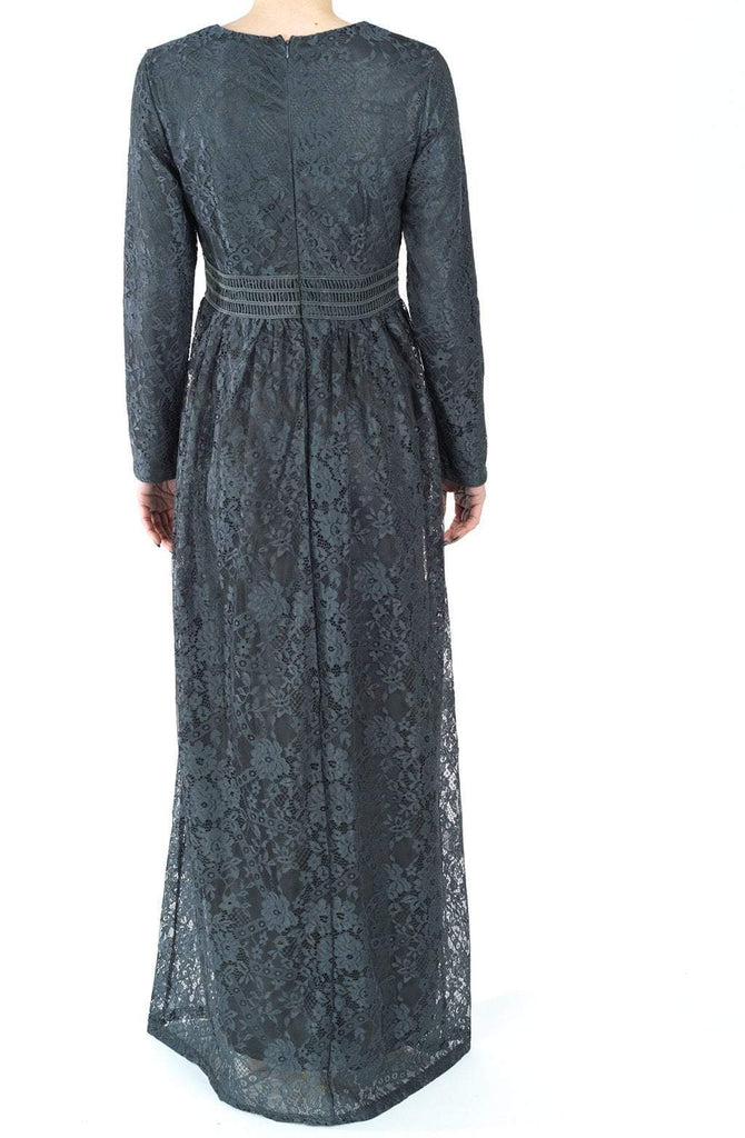 Gray Wanderlust Lace maxi dress Kabayare