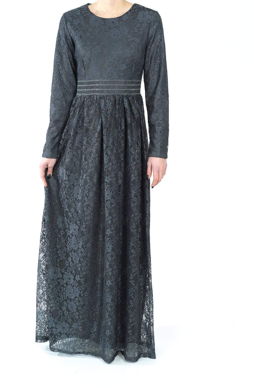 Gray Wanderlust Lace maxi dress Kabayare
