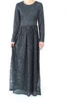 Gray Wanderlust Lace maxi dress Kabayare