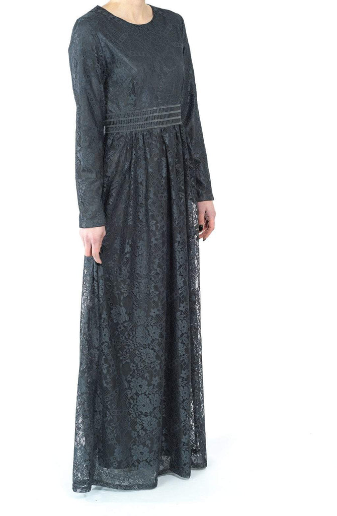 Gray Wanderlust Lace maxi dress Kabayare