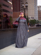 Gray Wanderlust Lace maxi dress Kabayare