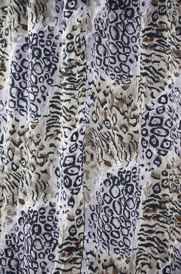 Grayish Leopard Chiffon Maxi Skirt Kabayare