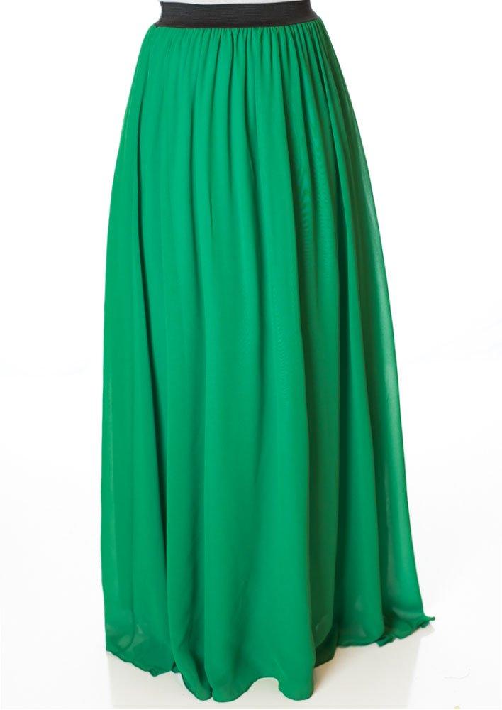 Green Basic maxi skirt Kabayare