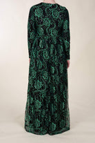 Green Floral Lace Dress Kabayare