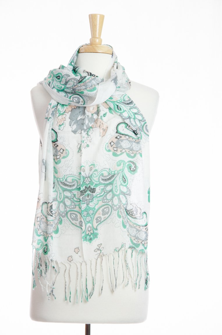 Green Paisley Scarf Kabayare