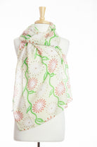 Green Sun-Floral Scarf Kabayare