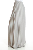 Grey pleated Maxi Skirt Kabayare