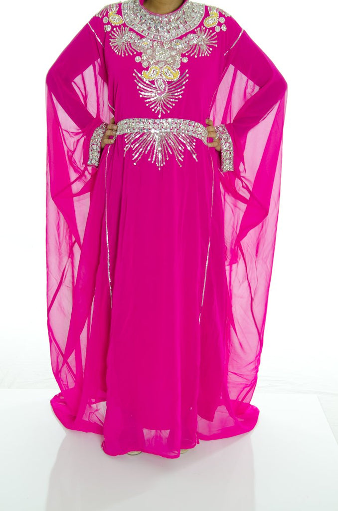 Hot Pink Kaftan Jilabiya Thobe Kabayare