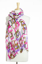 Hot Pink Luxe Crinkle Scarf Kabayare