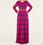 Hot Pink Maxi Print Dress Kabayare