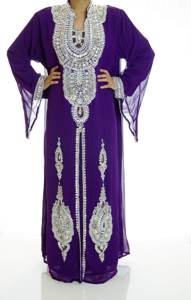 Hot Purple Khaleeji Dress Kabayare