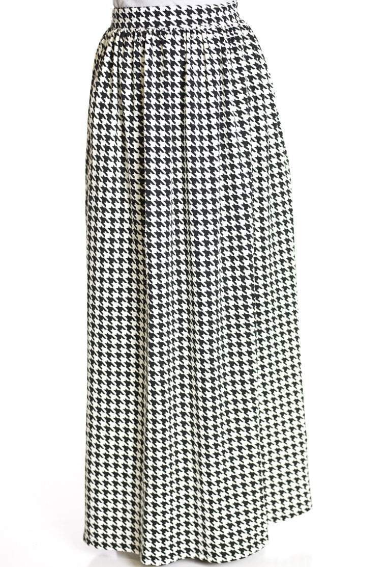 houndstooth Maxi Skirt Kabayare