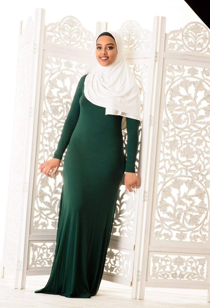 Hunter Green Cotton Candy Dress Kabayare