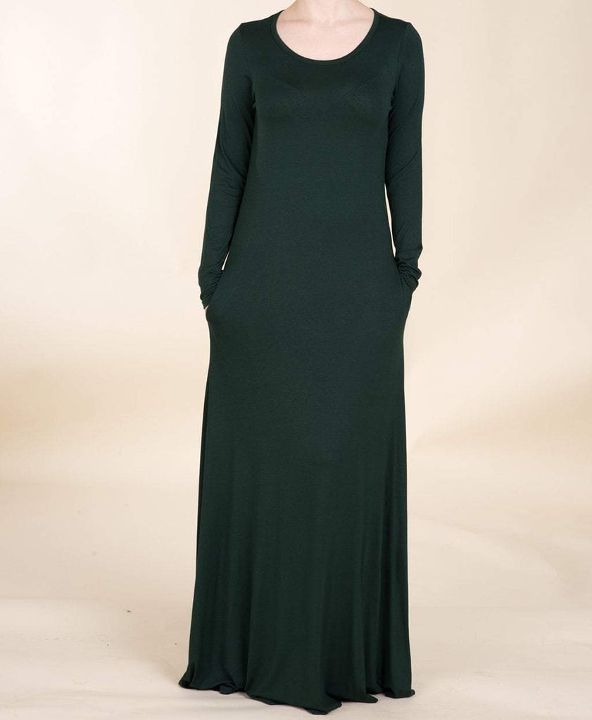 Hunter Green Cotton Candy Dress Kabayare