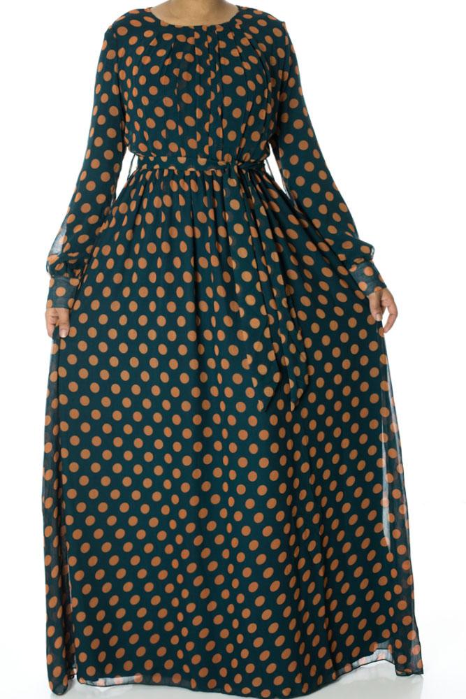 Hunter Polka dot maxi dress Kabayare
