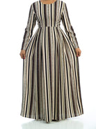 Ivory abstract seamless pattern Maxi dress Kabayare