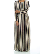 Ivory abstract seamless pattern Maxi dress Kabayare