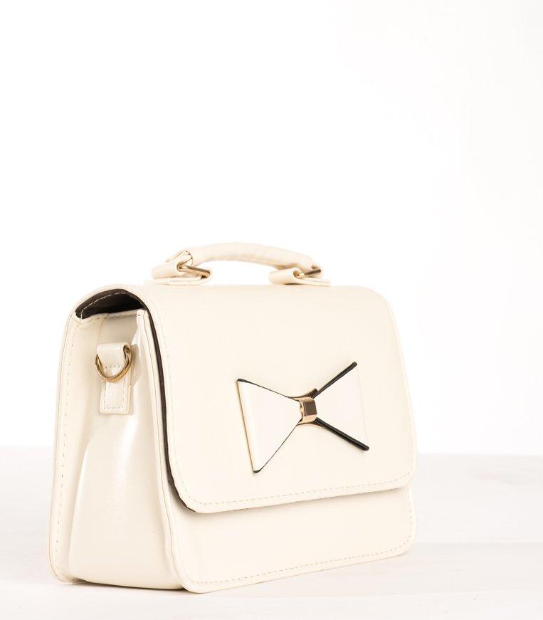 Ivory Bow Tie Shoulder Bag Kabayare