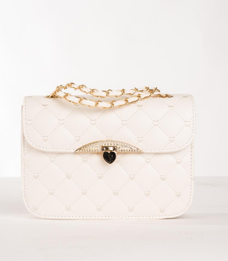 Ivory Diamond Hearts Shoulder Bag Kabayare