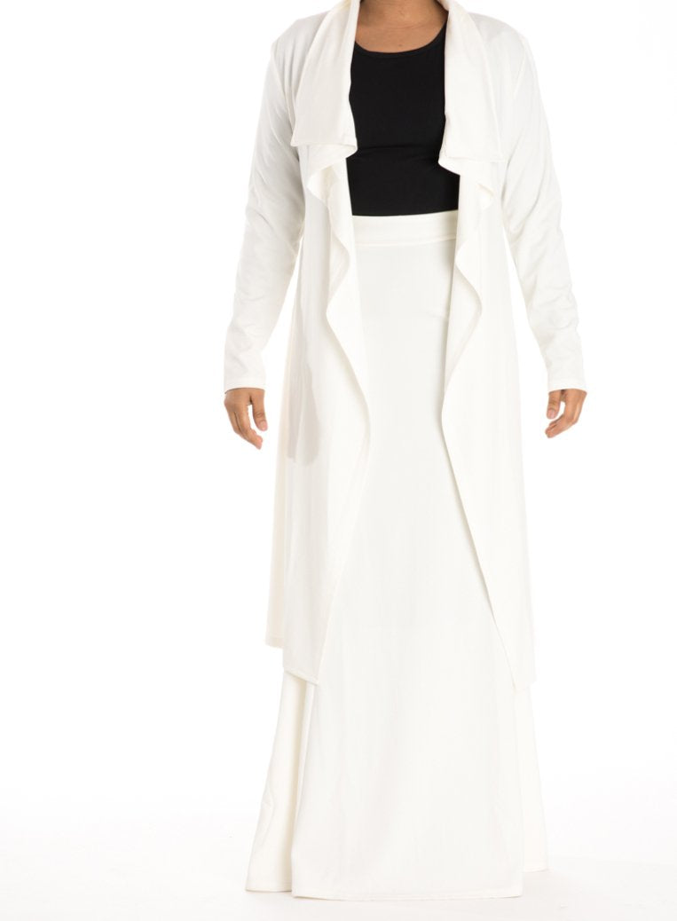 Ivory DRAPED DROP SHOULDER JACKET Kabayare