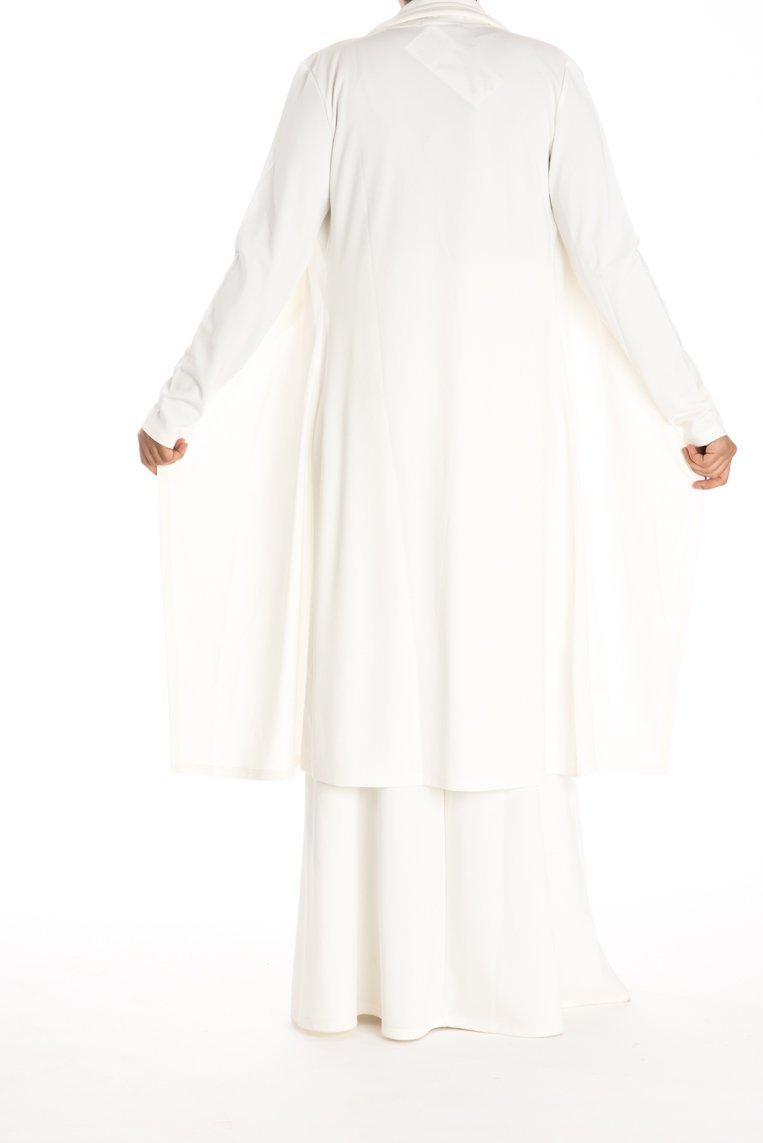 Ivory DRAPED DROP SHOULDER JACKET Kabayare