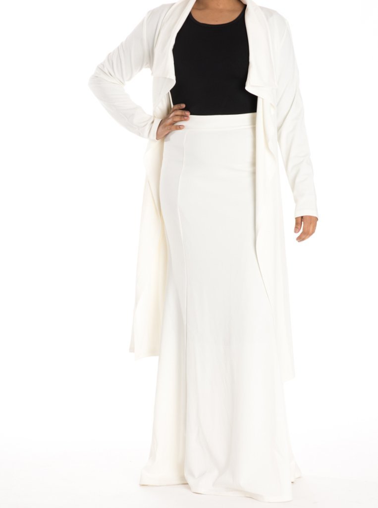 Ivory DRAPED DROP SHOULDER JACKET Kabayare