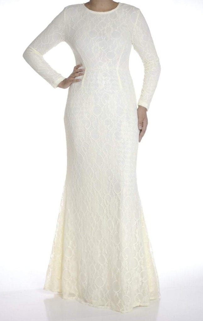 Ivory Elegance Lace Maxi Dress Kabayare