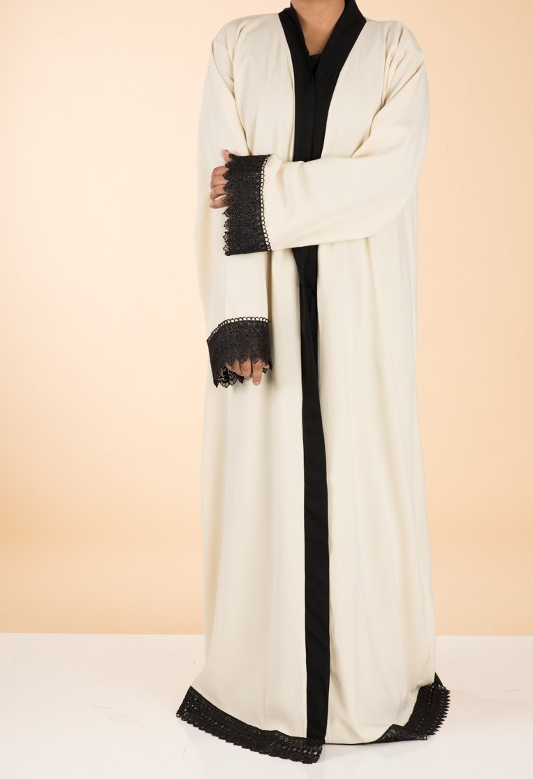 Ivory elegant Kimono Abaya Kabayare