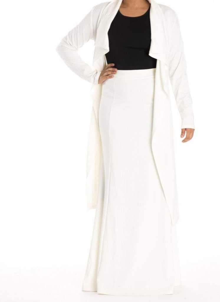 Ivory Pencil Skirt Kabayare