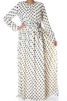 Ivory Polka dot maxi dress Kabayare
