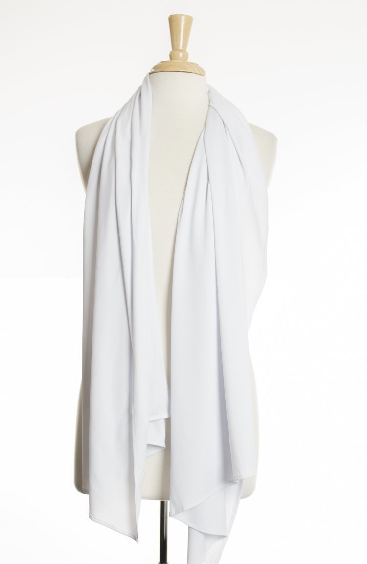 Ivory White Milk Silk Hijab Kabayare