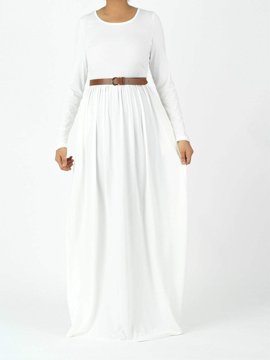 White Milk Silk Maxi Dress – Kabayare