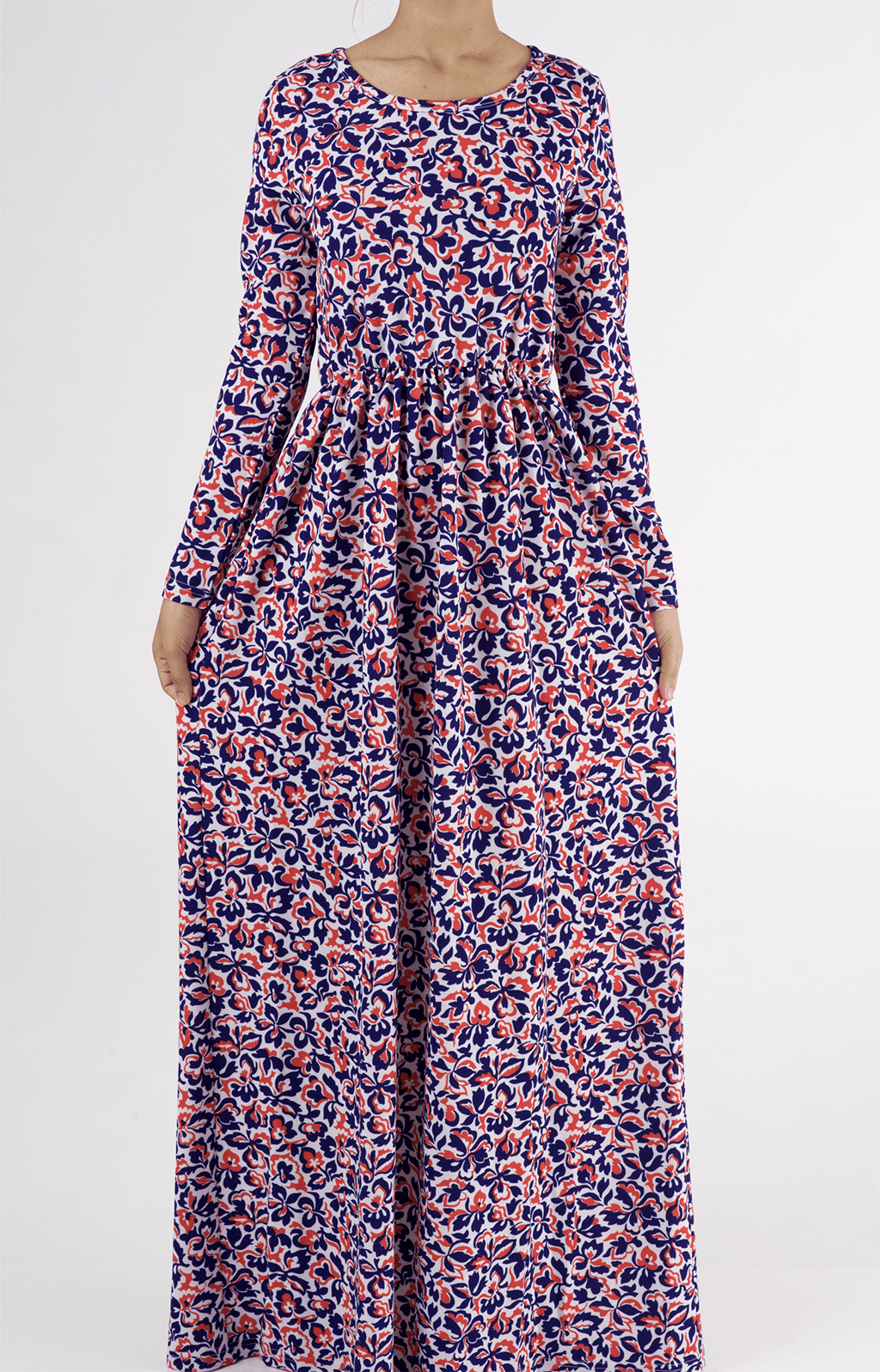 Jasmine Textured Print Dress Kabayare