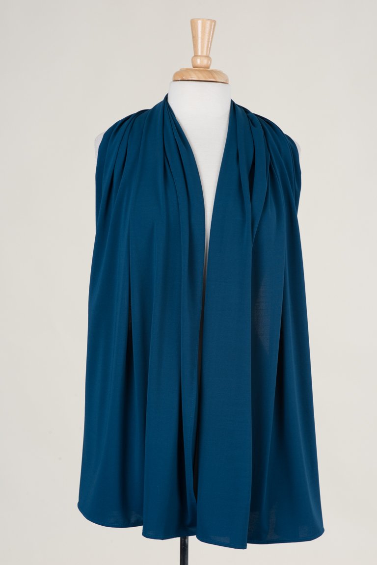 Jazz Blue Milk Silk Hijab Kabayare