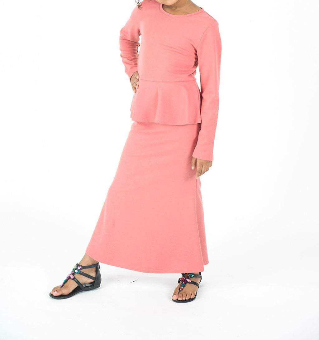 kids long sleeve peplum dress Kabayare