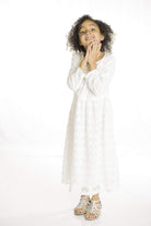 Kids White chevron lace Kabayare