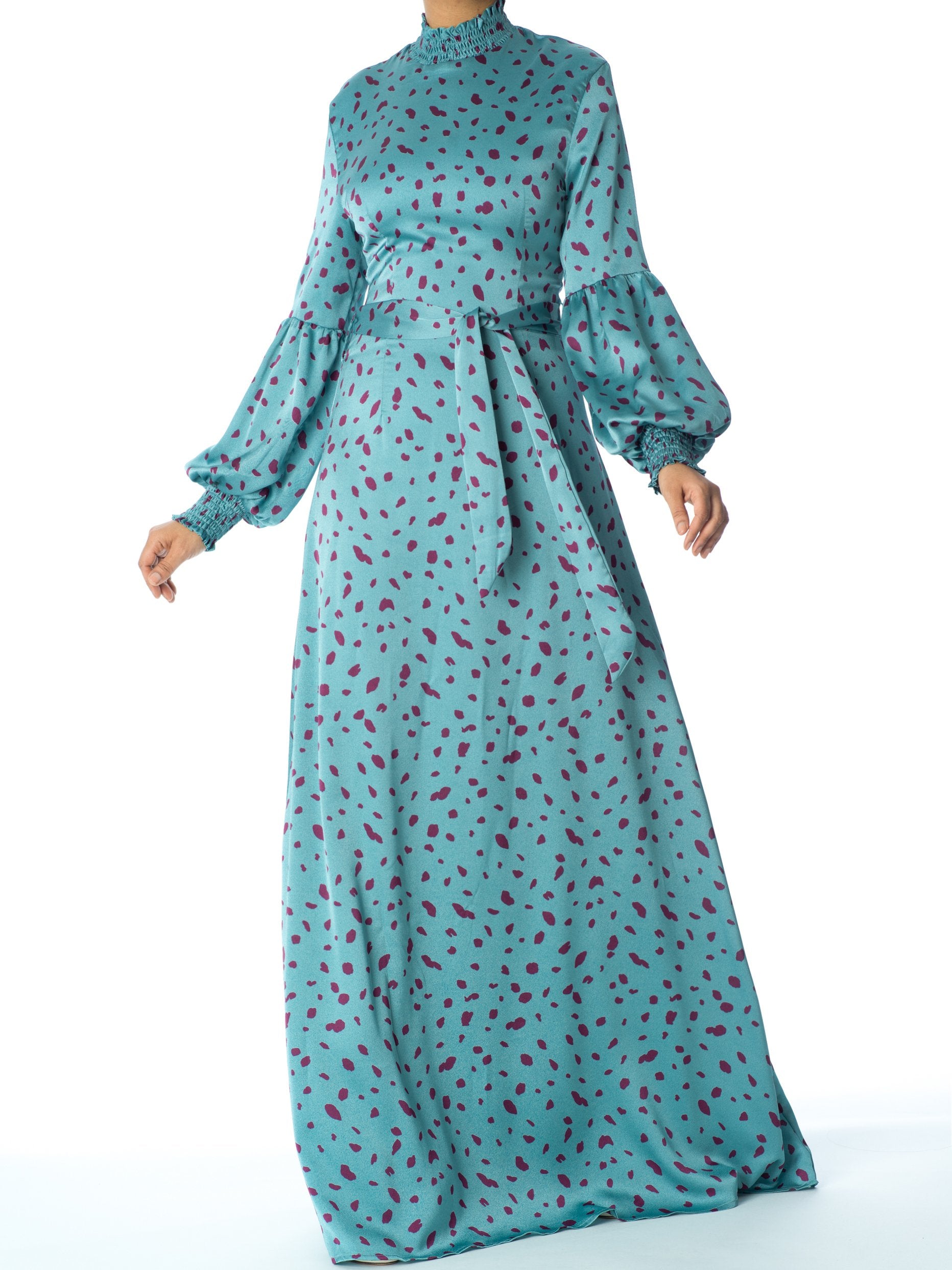 Known To Be Wild Satin Maxi Dress Kabayare
