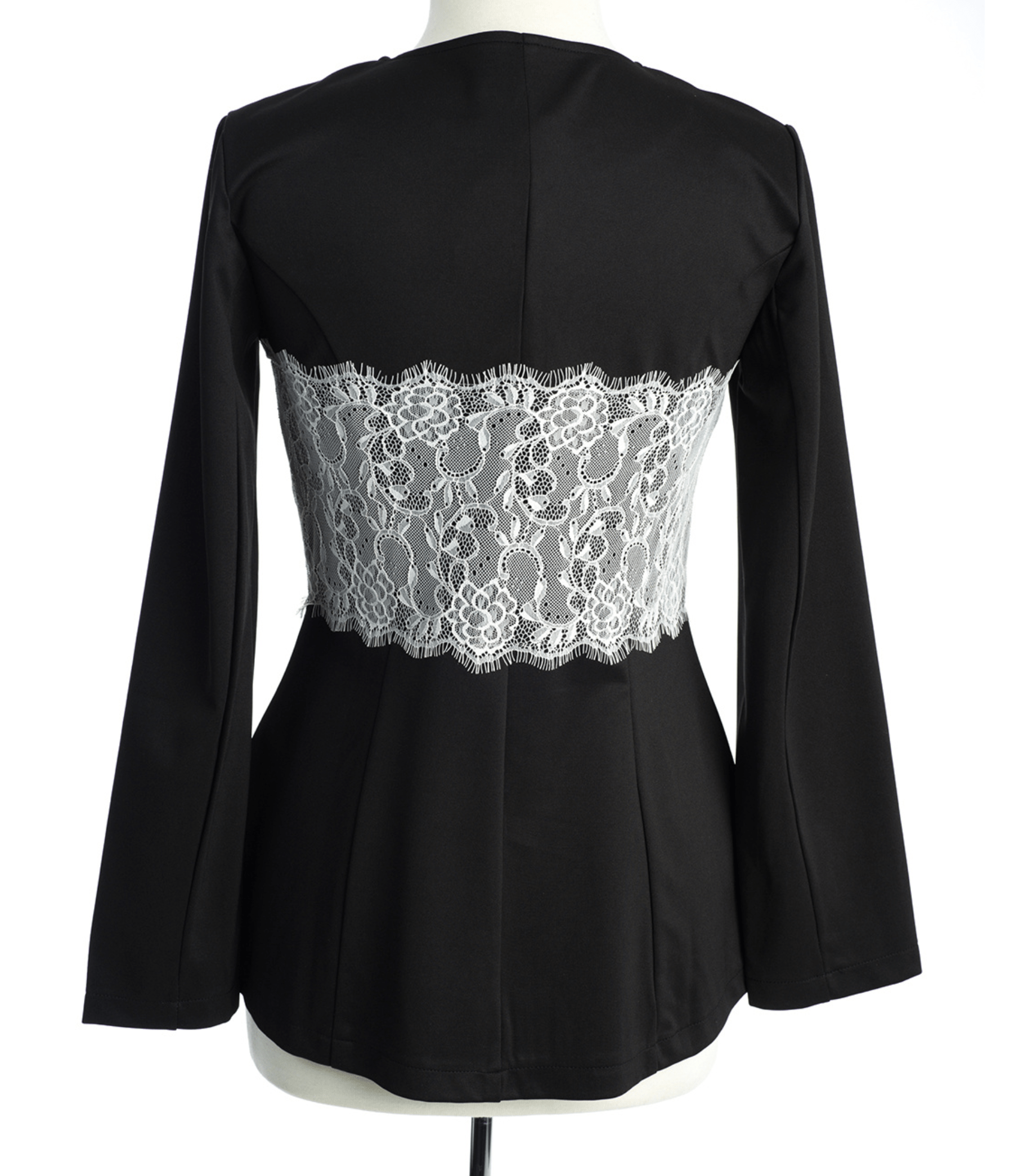 Lace Detail zipper Jacket