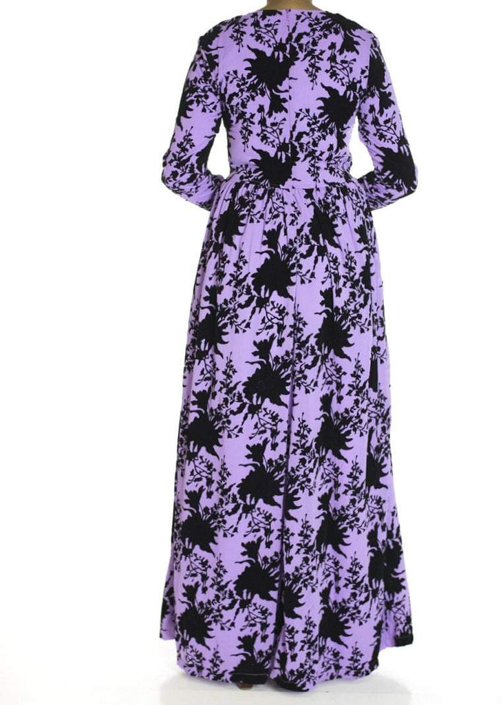 Lavender velvet burnout dress Kabayare