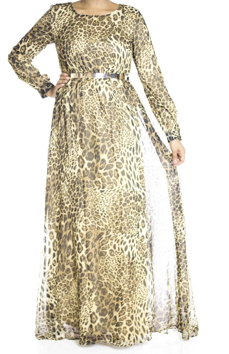 Leopard print Maxi dress Kabayare