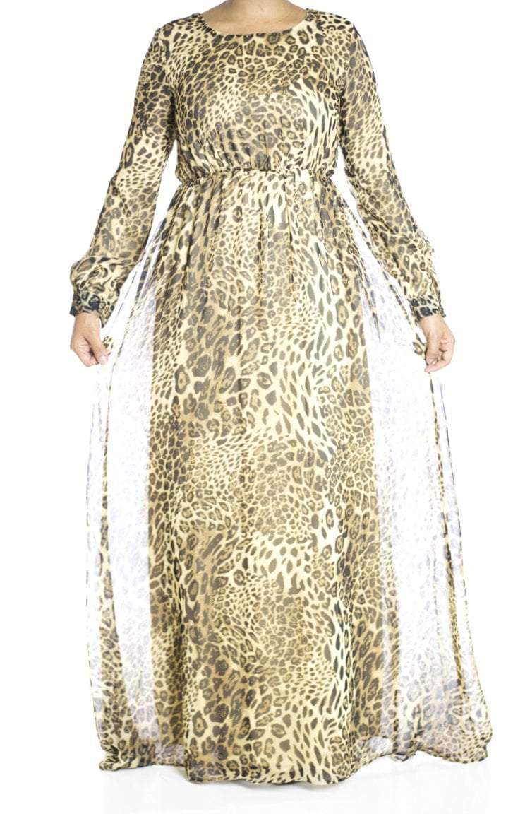 Leopard print Maxi dress Kabayare