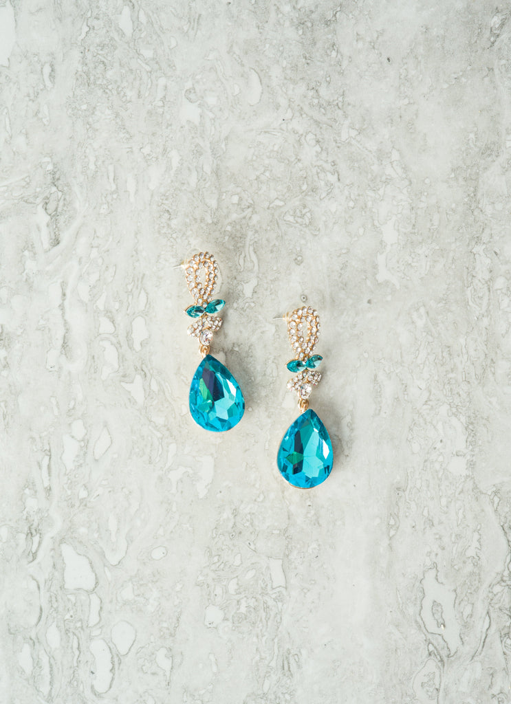 Light blue bow earrings Kabayare