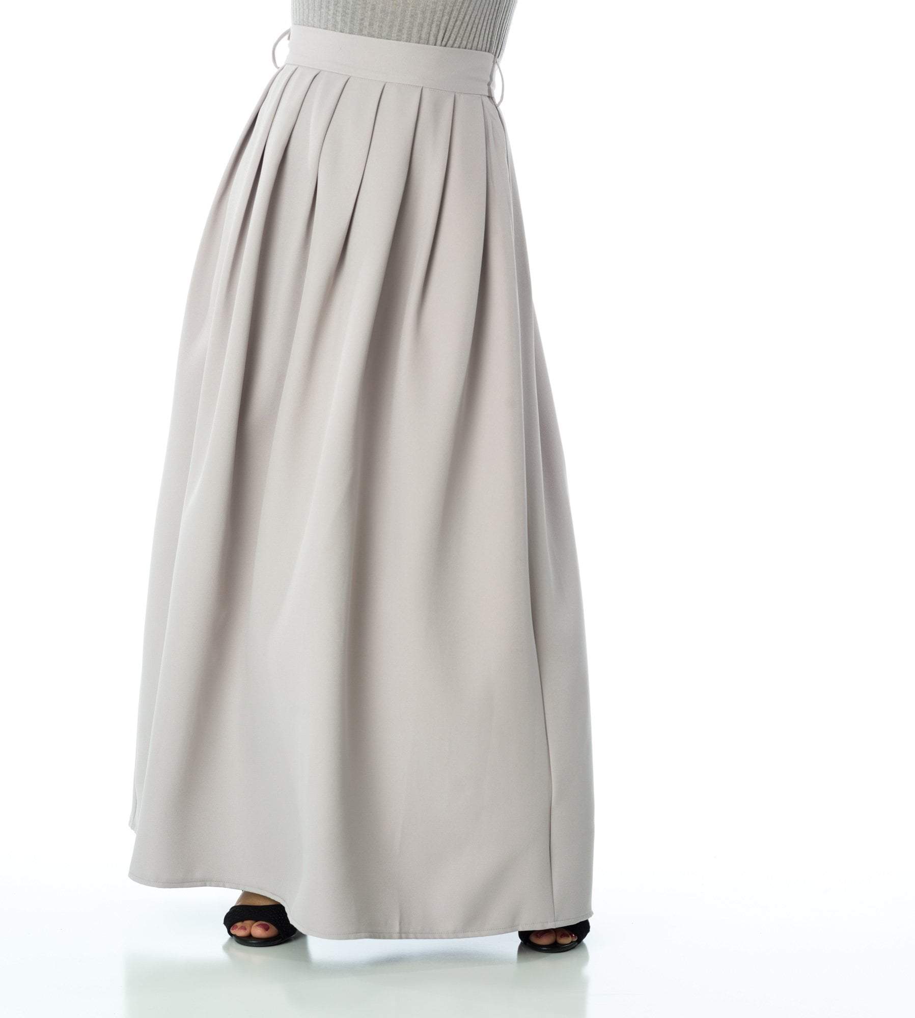 Light gray Fitted & flared skirt Kabayare